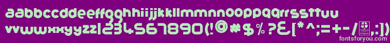 Шрифт GribalDemo – зелёные шрифты на фиолетовом фоне