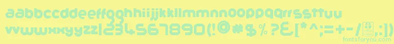 Шрифт GribalDemo – зелёные шрифты на жёлтом фоне
