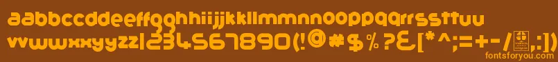 Шрифт GribalDemo – оранжевые шрифты на коричневом фоне