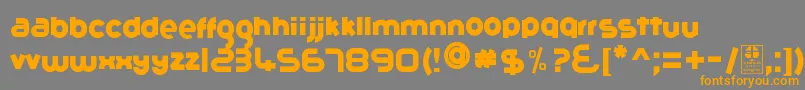 Шрифт GribalDemo – оранжевые шрифты на сером фоне