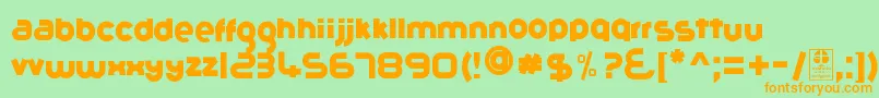 GribalDemo Font – Orange Fonts on Green Background