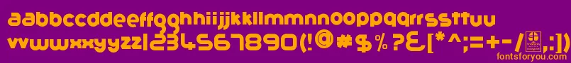 Шрифт GribalDemo – оранжевые шрифты на фиолетовом фоне