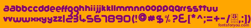 Шрифт GribalDemo – фиолетовые шрифты на оранжевом фоне
