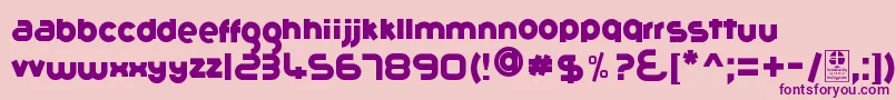 GribalDemo-fontti – violetit fontit vaaleanpunaisella taustalla