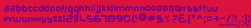 GribalDemo-fontti – violetit fontit punaisella taustalla