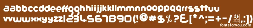 Шрифт GribalDemo – белые шрифты на коричневом фоне