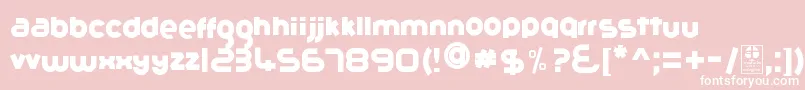 GribalDemo-fontti – valkoiset fontit vaaleanpunaisella taustalla