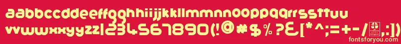 GribalDemo Font – Yellow Fonts on Red Background