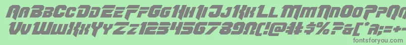 Omegaforceexpandital12-Schriftart – Graue Schriften auf grünem Hintergrund