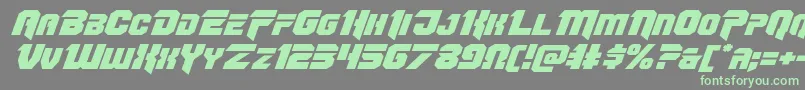More about Omegaforceexpandital12 Font Omegaforceexpandital12 Font – Green Fonts on Gray Background