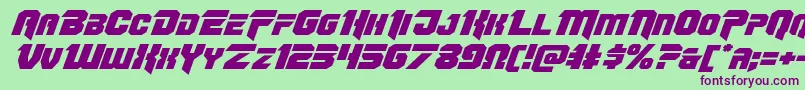 Fonte Omegaforceexpandital12 – fontes roxas em um fundo verde