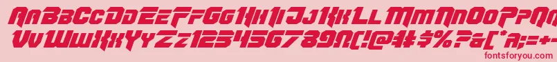Omegaforceexpandital12 Font – Red Fonts on Pink Background