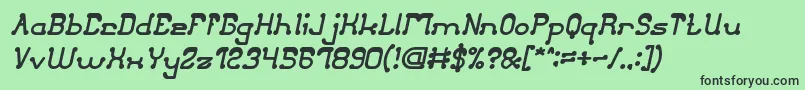 ClubGolfBoldItalic Font – Black Fonts on Green Background