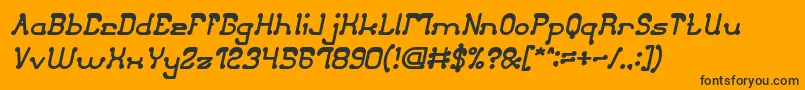 ClubGolfBoldItalic Font – Black Fonts on Orange Background