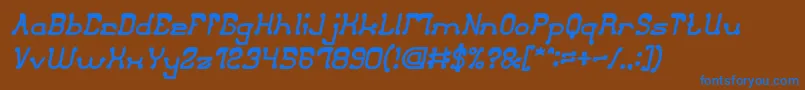 ClubGolfBoldItalic Font – Blue Fonts on Brown Background
