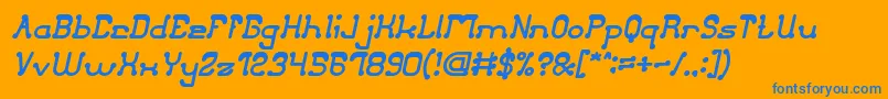 ClubGolfBoldItalic Font – Blue Fonts on Orange Background