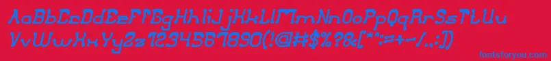 ClubGolfBoldItalic Font – Blue Fonts on Red Background