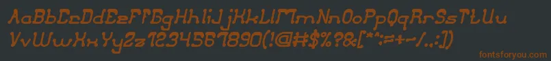 ClubGolfBoldItalic-fontti – ruskeat fontit mustalla taustalla