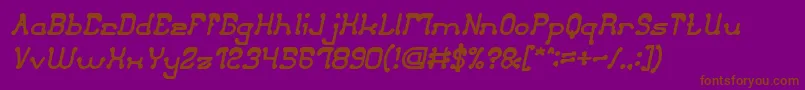 ClubGolfBoldItalic Font – Brown Fonts on Purple Background