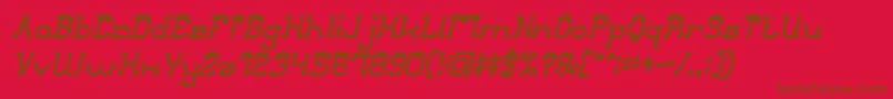 Police ClubGolfBoldItalic – polices brunes sur fond rouge