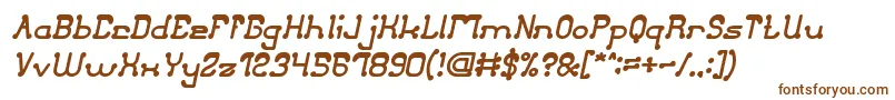 ClubGolfBoldItalic Font – Brown Fonts on White Background