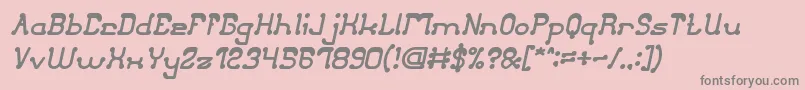 ClubGolfBoldItalic Font – Gray Fonts on Pink Background