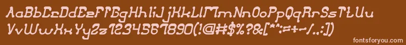 ClubGolfBoldItalic Font – Pink Fonts on Brown Background