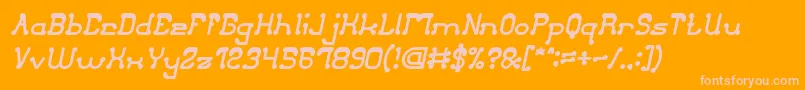 ClubGolfBoldItalic Font – Pink Fonts on Orange Background