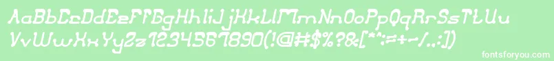 ClubGolfBoldItalic Font – White Fonts on Green Background
