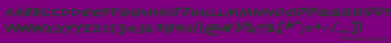 Handycandy Font – Black Fonts on Purple Background