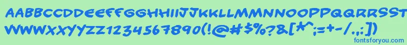 Подробнее о шрифте Handycandy Шрифт Handycandy – синие шрифты на зелёном фоне