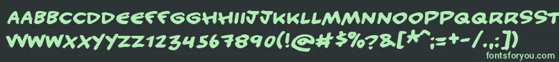 Handycandy-fontti – vihreät fontit mustalla taustalla