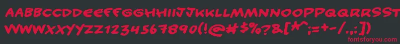More about Handycandy Font Handycandy Font – Red Fonts on Black Background