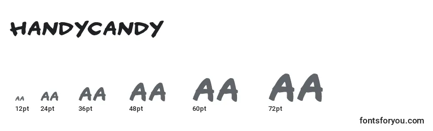 Handycandy Font Sizes