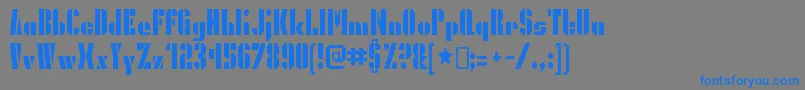 PresidentgasRegular Font – Blue Fonts on Gray Background