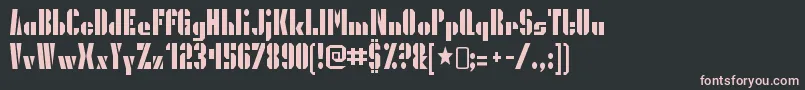 PresidentgasRegular Font – Pink Fonts on Black Background