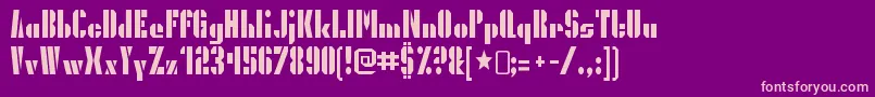 PresidentgasRegular Font – Pink Fonts on Purple Background