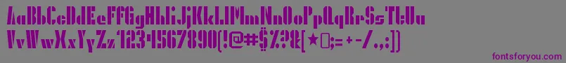 PresidentgasRegular Font – Purple Fonts on Gray Background