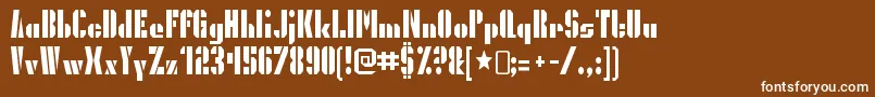 PresidentgasRegular Font – White Fonts on Brown Background