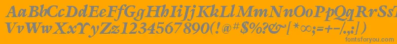 SevillaRegular Font – Gray Fonts on Orange Background