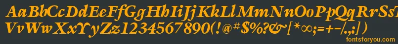 SevillaRegular Font – Orange Fonts on Black Background