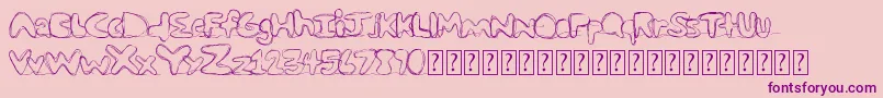 Strungout Font – Purple Fonts on Pink Background