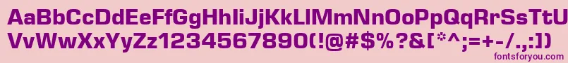 EurostileNextLtComBold Font – Purple Fonts on Pink Background