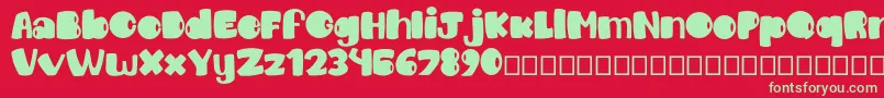 Chico Font – Green Fonts on Red Background