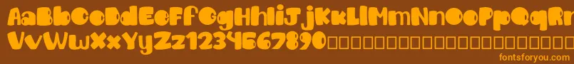 Chico Font – Orange Fonts on Brown Background