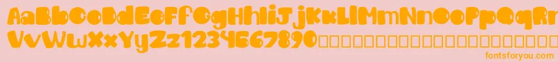 Chico Font – Orange Fonts on Pink Background