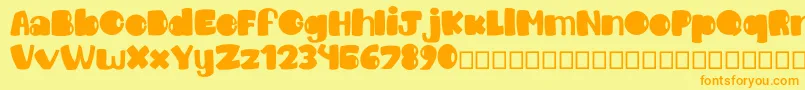 Chico Font – Orange Fonts on Yellow Background