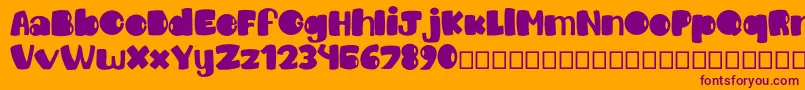 Chico Font – Purple Fonts on Orange Background