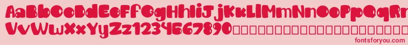 Chico Font – Red Fonts on Pink Background