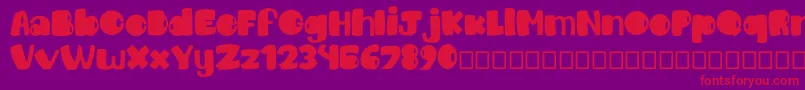 Chico Font – Red Fonts on Purple Background